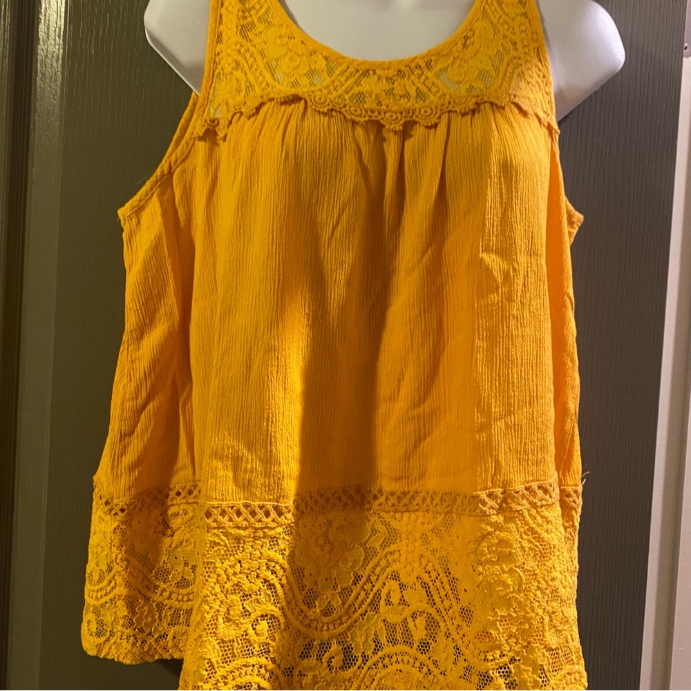 Cropped lace tank